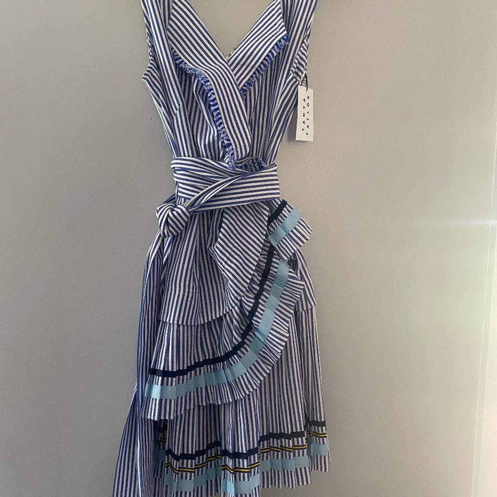 Tanya Taylor Pleated Arabella Dress